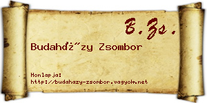 Budaházy Zsombor névjegykártya